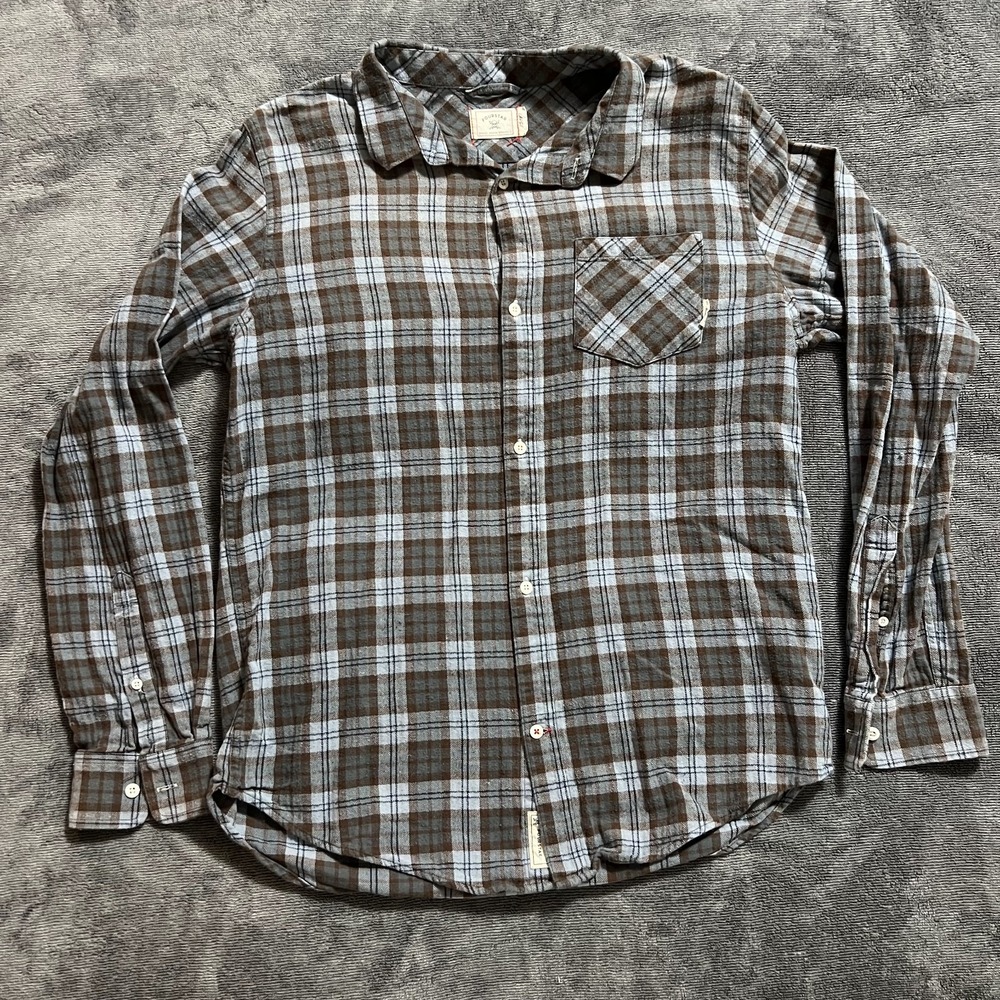 Fourstar Flannel Shirt Mens Large Plaid Long Sleeve Pocket Street Pirate Skate